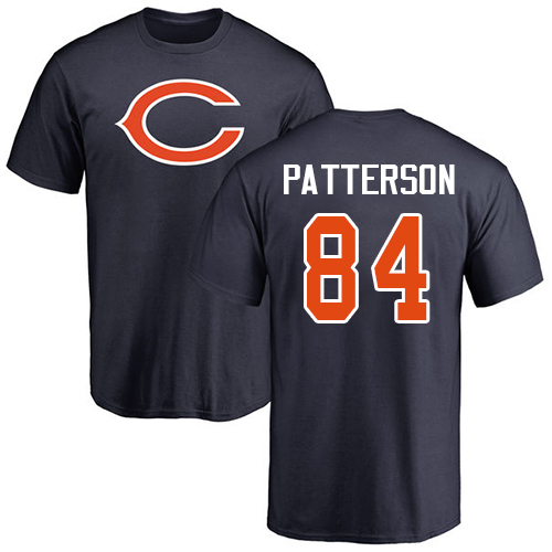 Chicago Bears Men Navy Blue Cordarrelle Patterson Name and Number Logo NFL Football #84 T Shirt